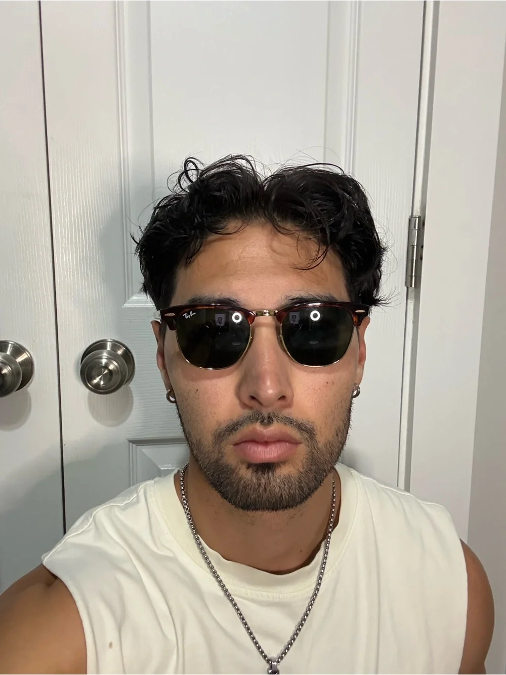 Ray-Ban Clubmaster Sunglasses Green Lenses with Tortoiseshell Frame